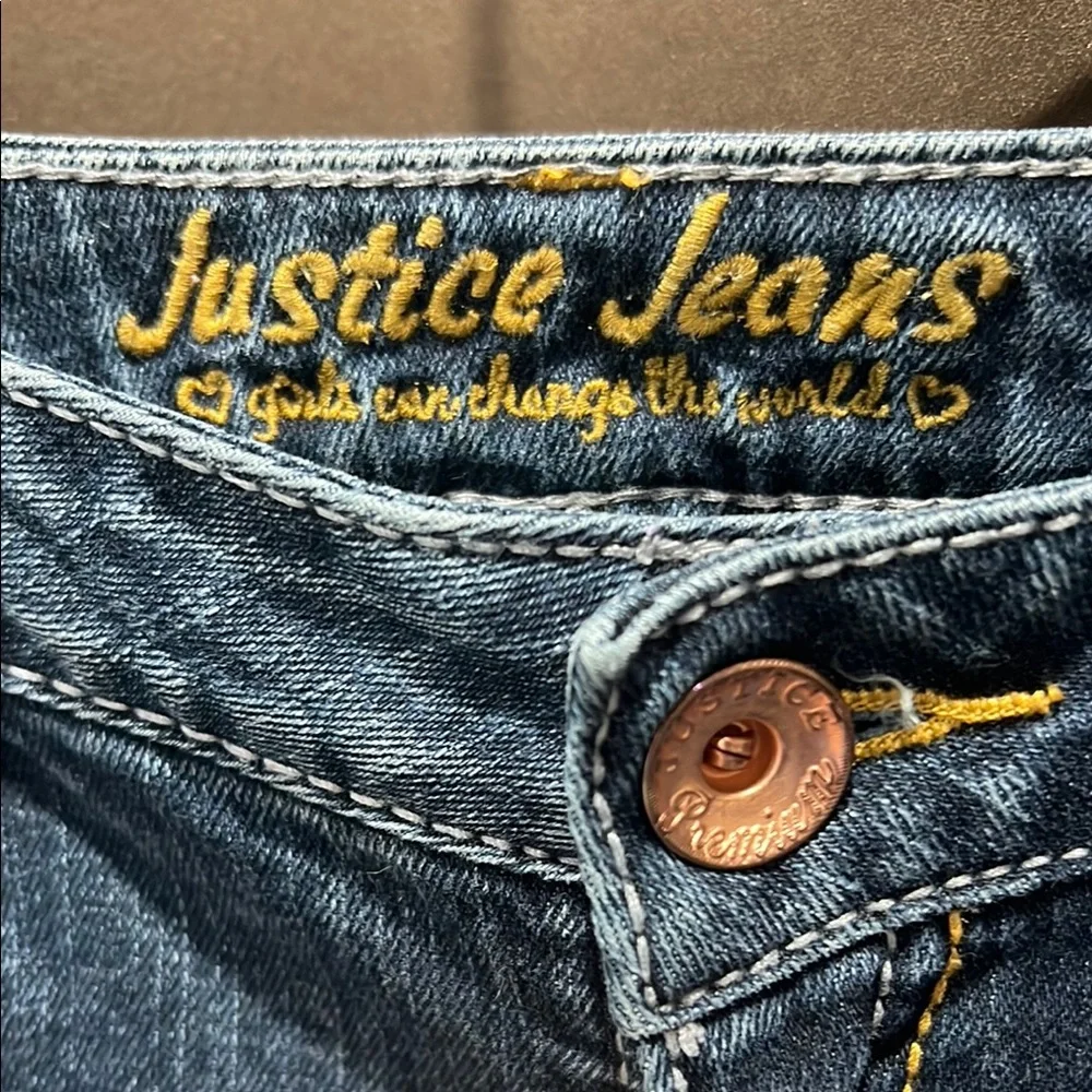 Justice Blue Flare Wide Leg Jeans with Classic Appeal, Size 14S